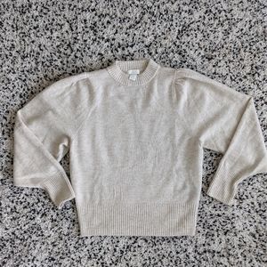 H&M creme balloon sleeve sweater